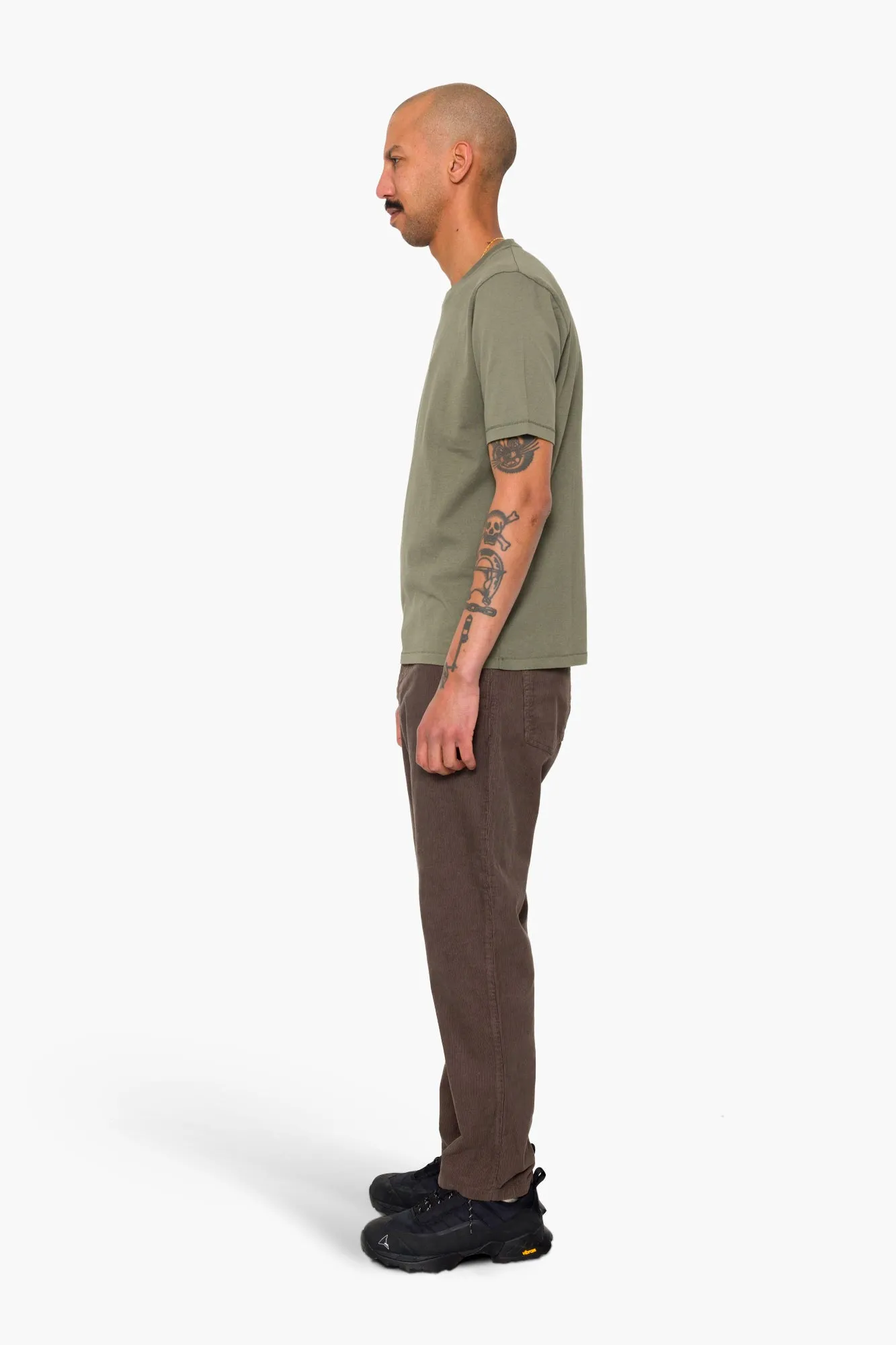 Contrast Sleeve T-Shirt - Olive sold by Folk product image thumbnail 4