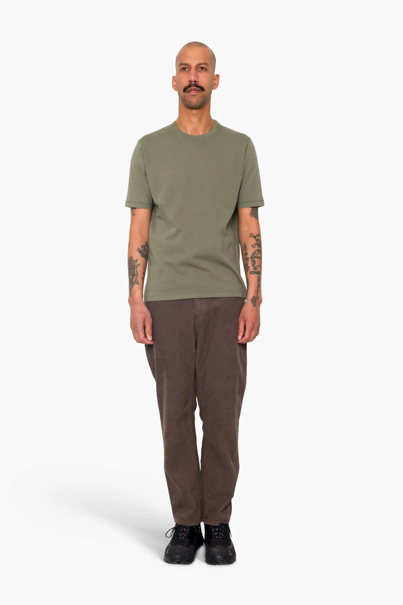 Contrast Sleeve T-Shirt - Olive sold by Folk product image thumbnail 2