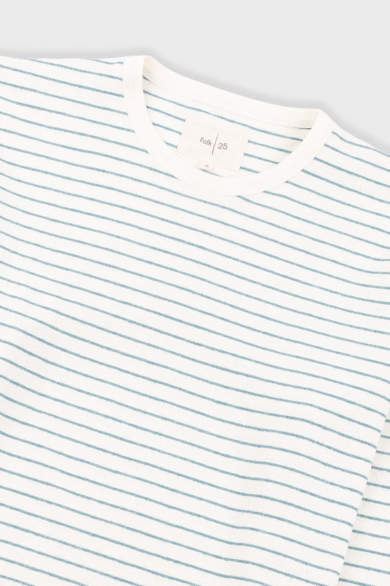 Long Sleeve Textured Stripe T-Shirt - Ecru / Misty Green sold by Folk product image thumbnail 5