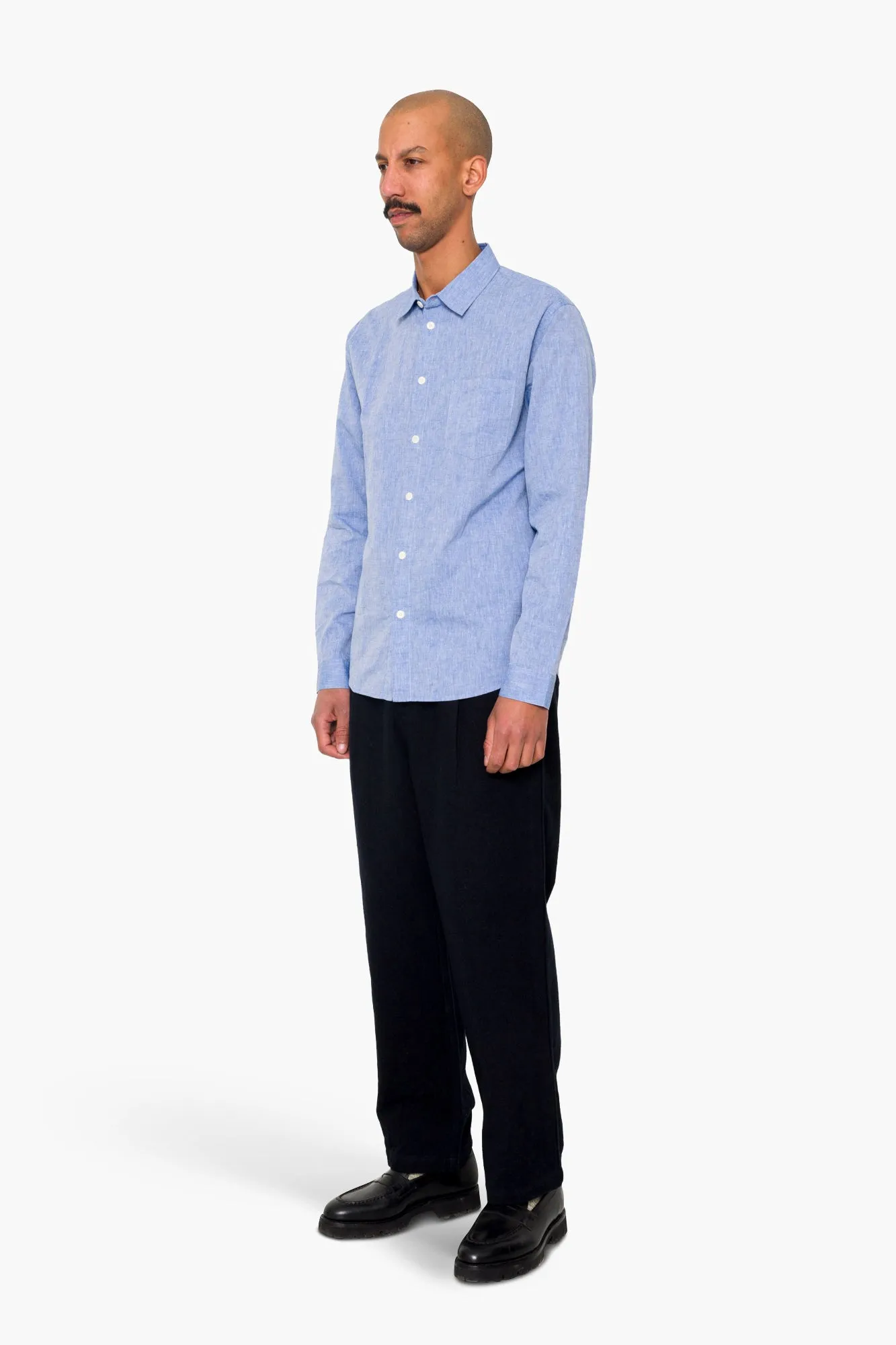 Relaxed Fit Shirt - Blue Texture sold by Folk product image thumbnail 3