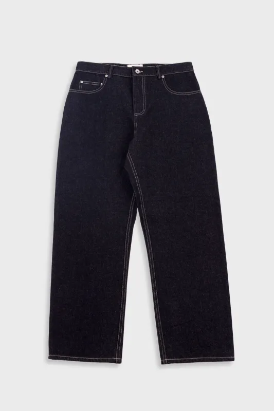 Barrel Leg Trouser - Black Denim sold by Folk