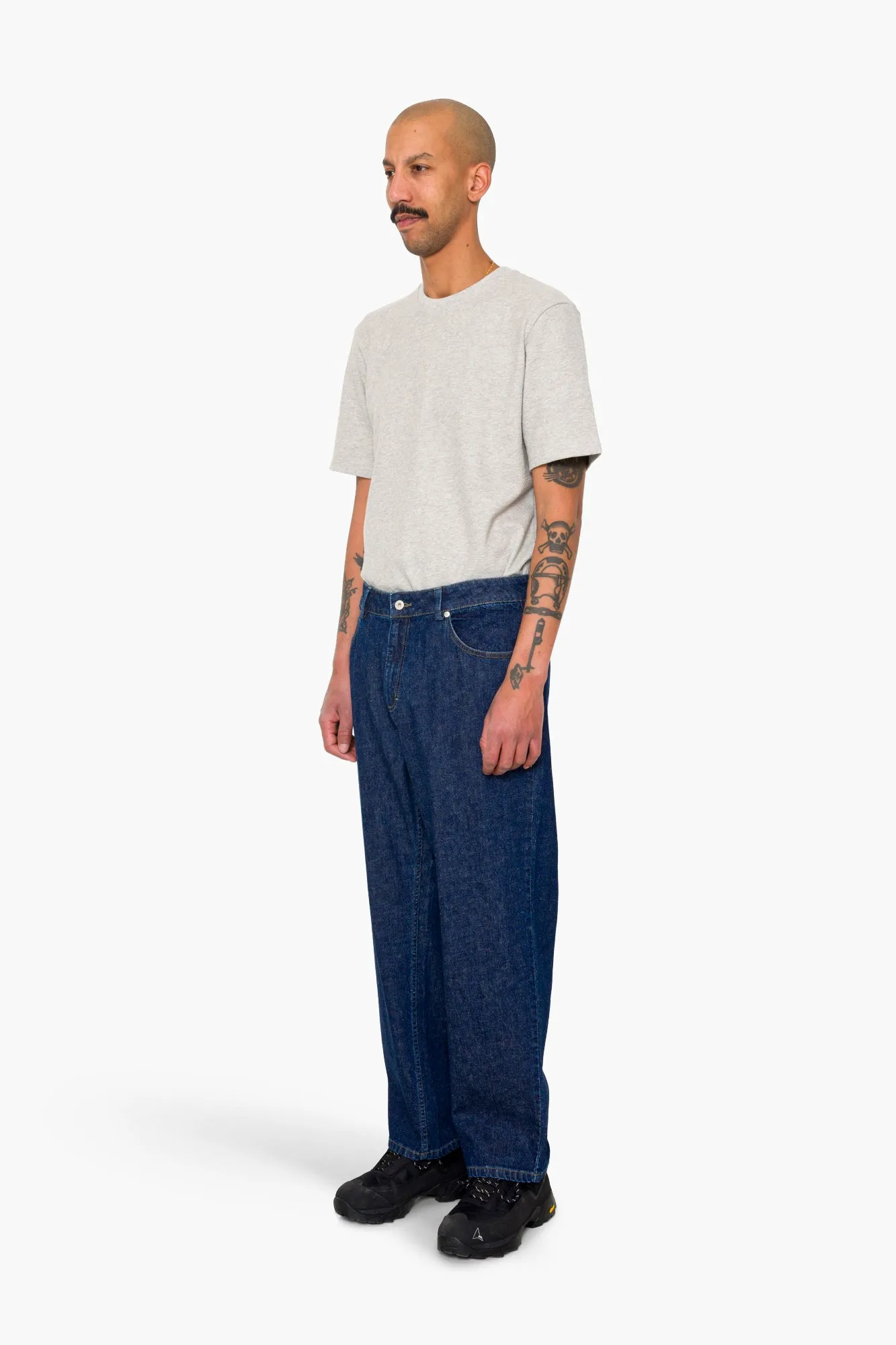 Barrel Leg Trouser - Slub Denim sold by Folk product image thumbnail 3