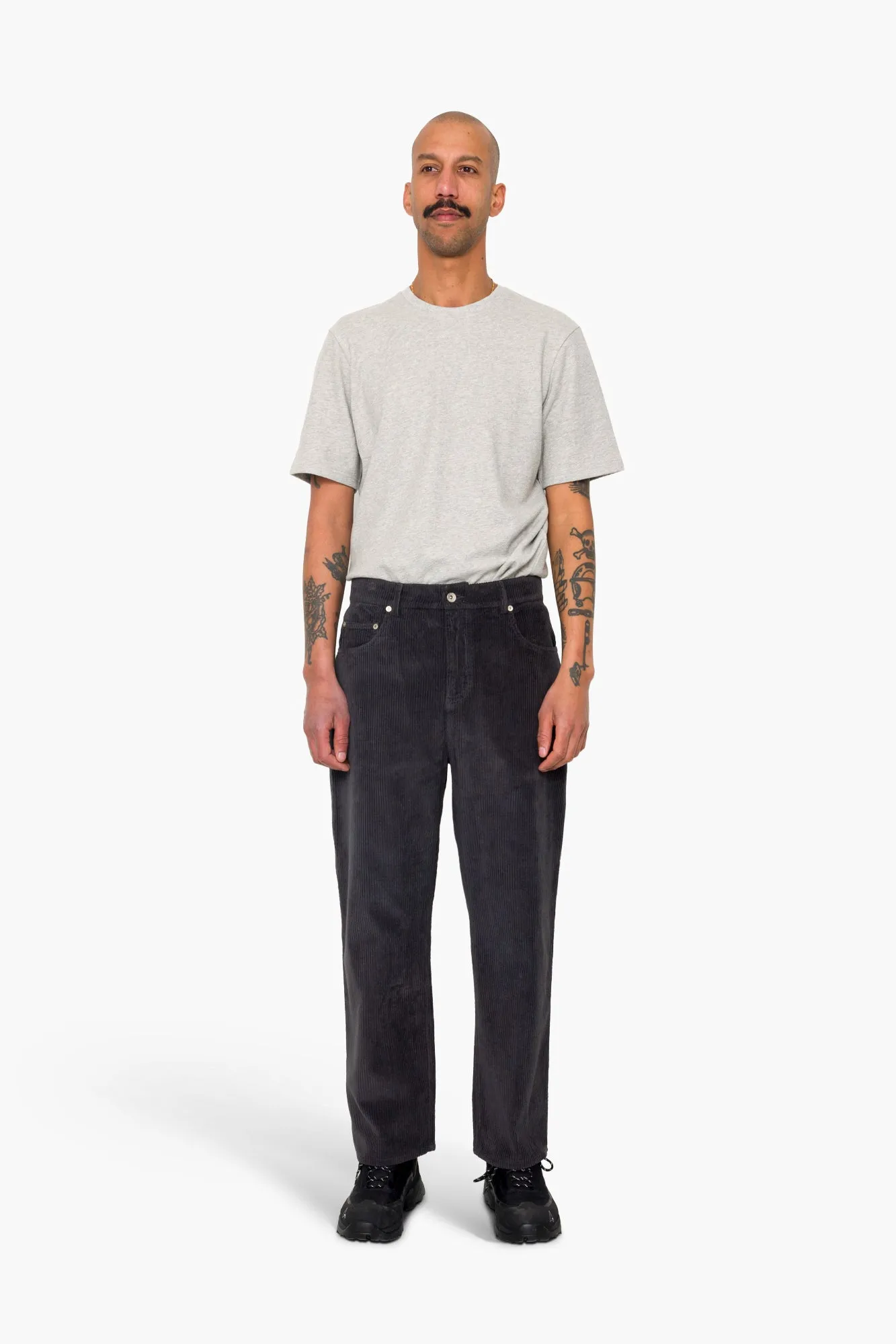 Barrel Leg Trouser - Smoke Grey Chunky Cord sold by Folk product image thumbnail 2