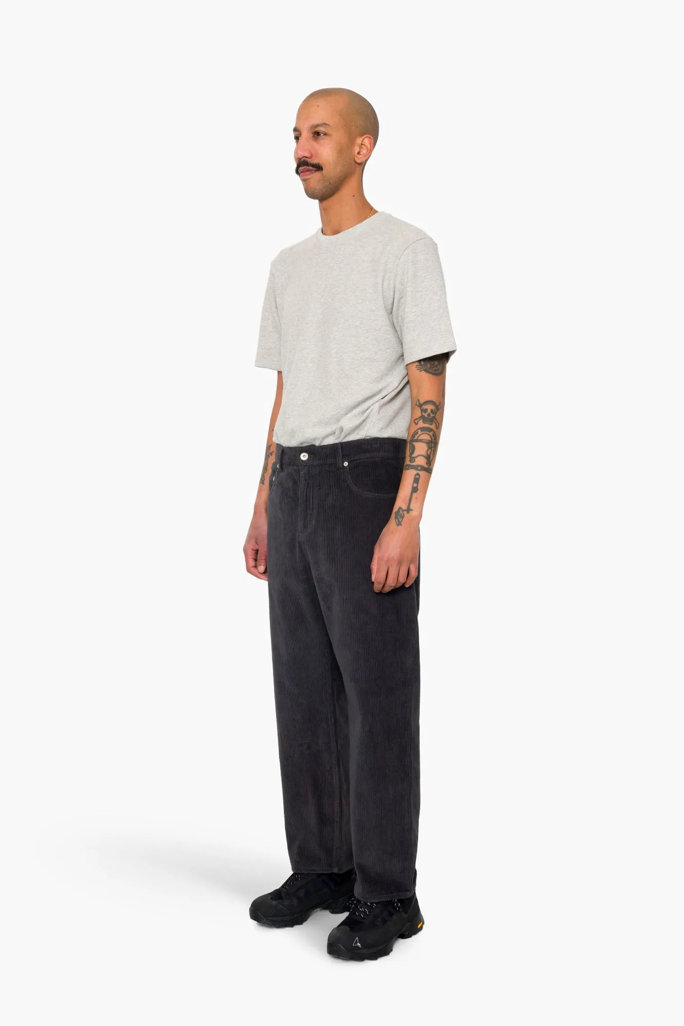 Barrel Leg Trouser - Smoke Grey Chunky Cord sold by Folk product image thumbnail 3