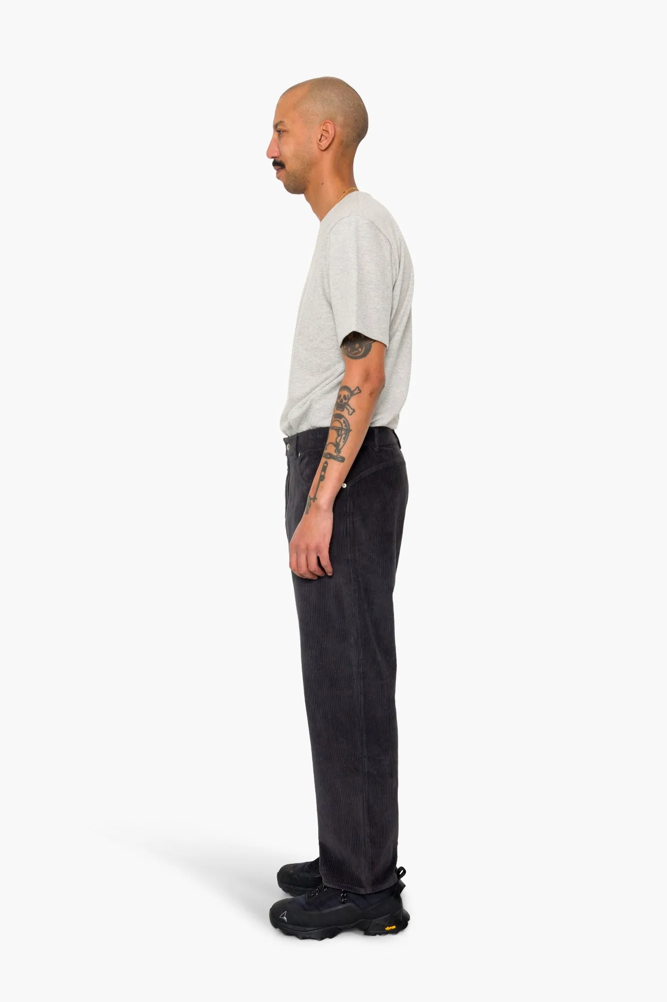 Barrel Leg Trouser - Smoke Grey Chunky Cord sold by Folk product image thumbnail 4