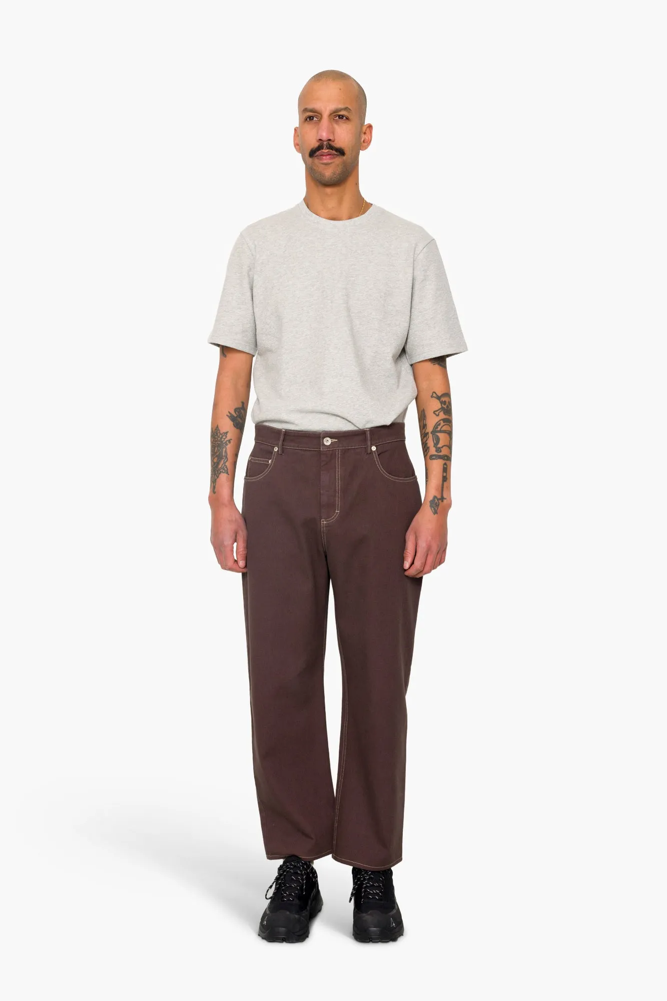 Barrel Leg Trouser - Soft Brown Twill sold by Folk product image thumbnail 2