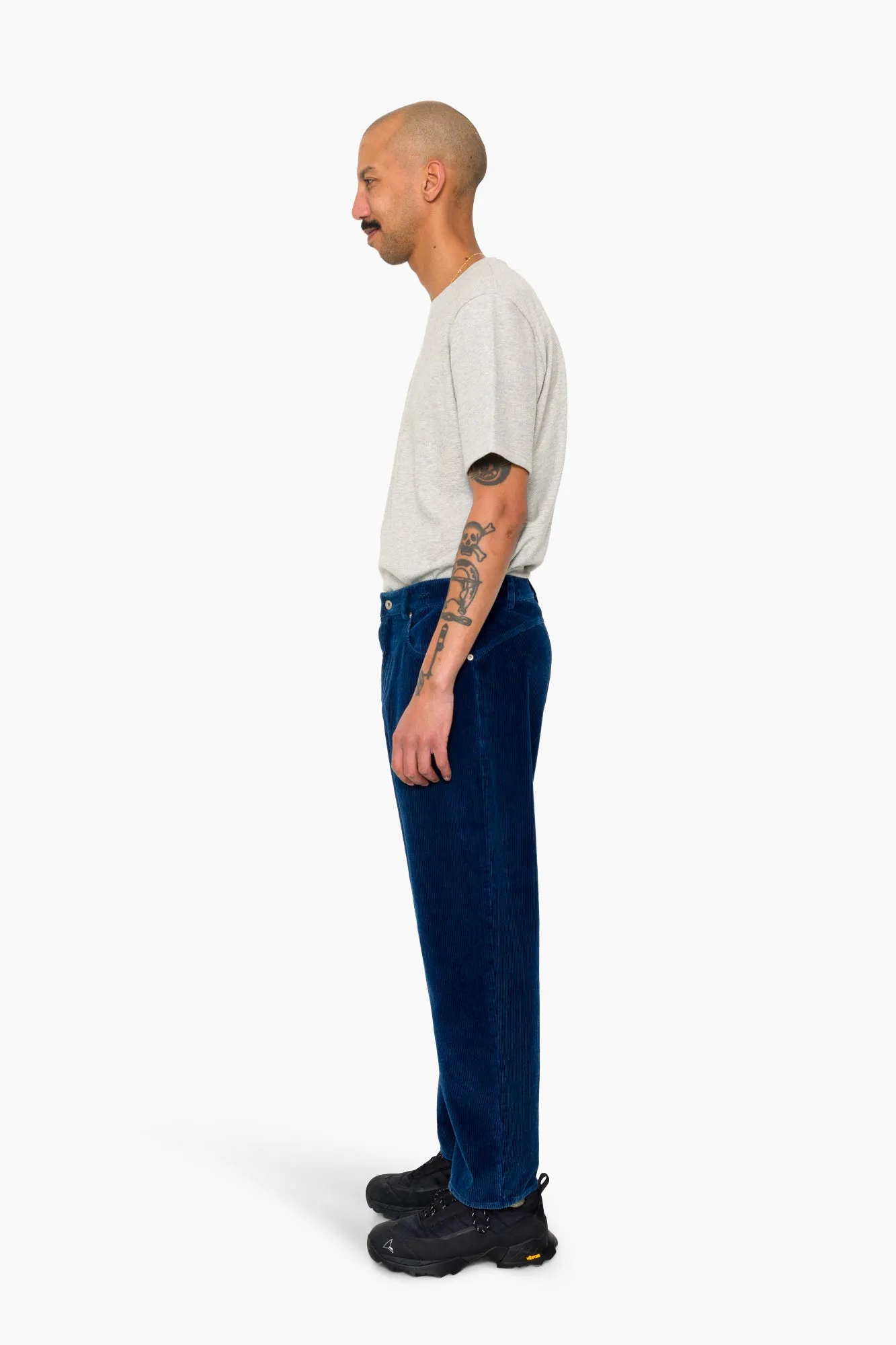 Barrel Leg Trouser - Washed Indigo Cord sold by Folk product image thumbnail 4