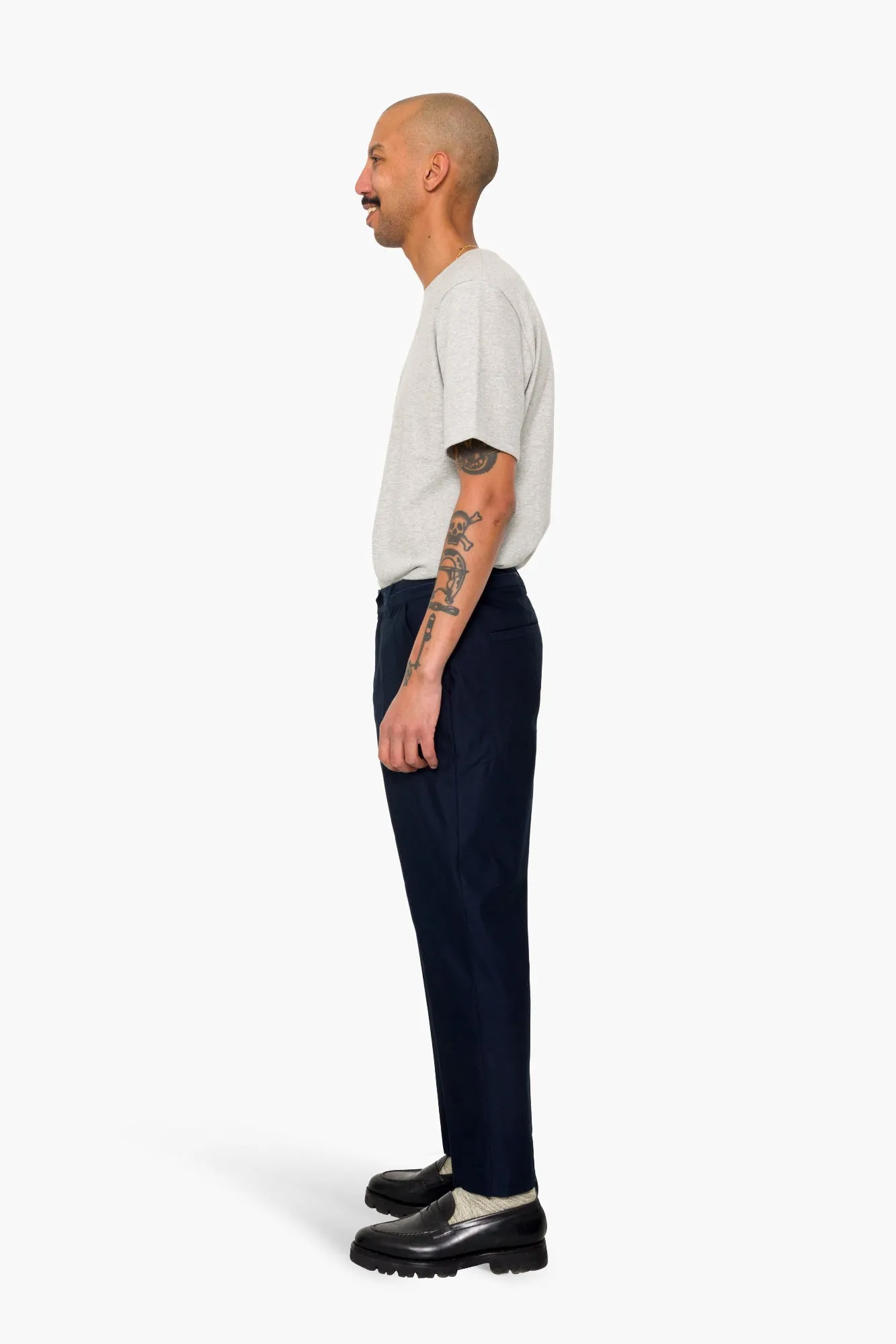 Anniversary Slim Leg Pant - Navy sold by Folk product image thumbnail 4