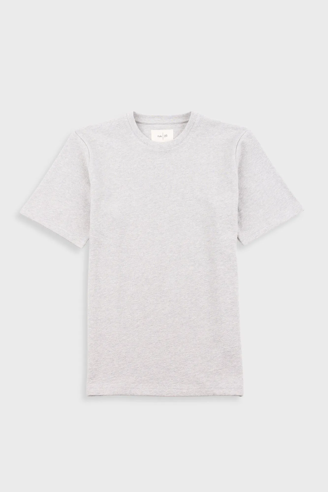 Short Sleeve Textured T-Shirt - Light Grey Melange sold by Folk product image thumbnail 2