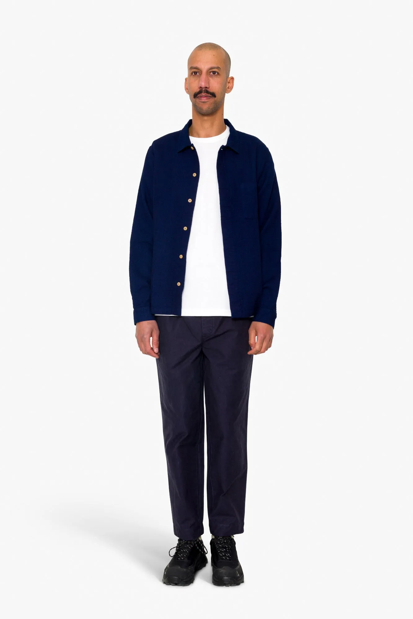 Patch Shirt - Indigo Doublecloth sold by Folk product image thumbnail 2