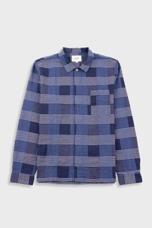 Patch Shirt - Blue Multicheck sold by Folk