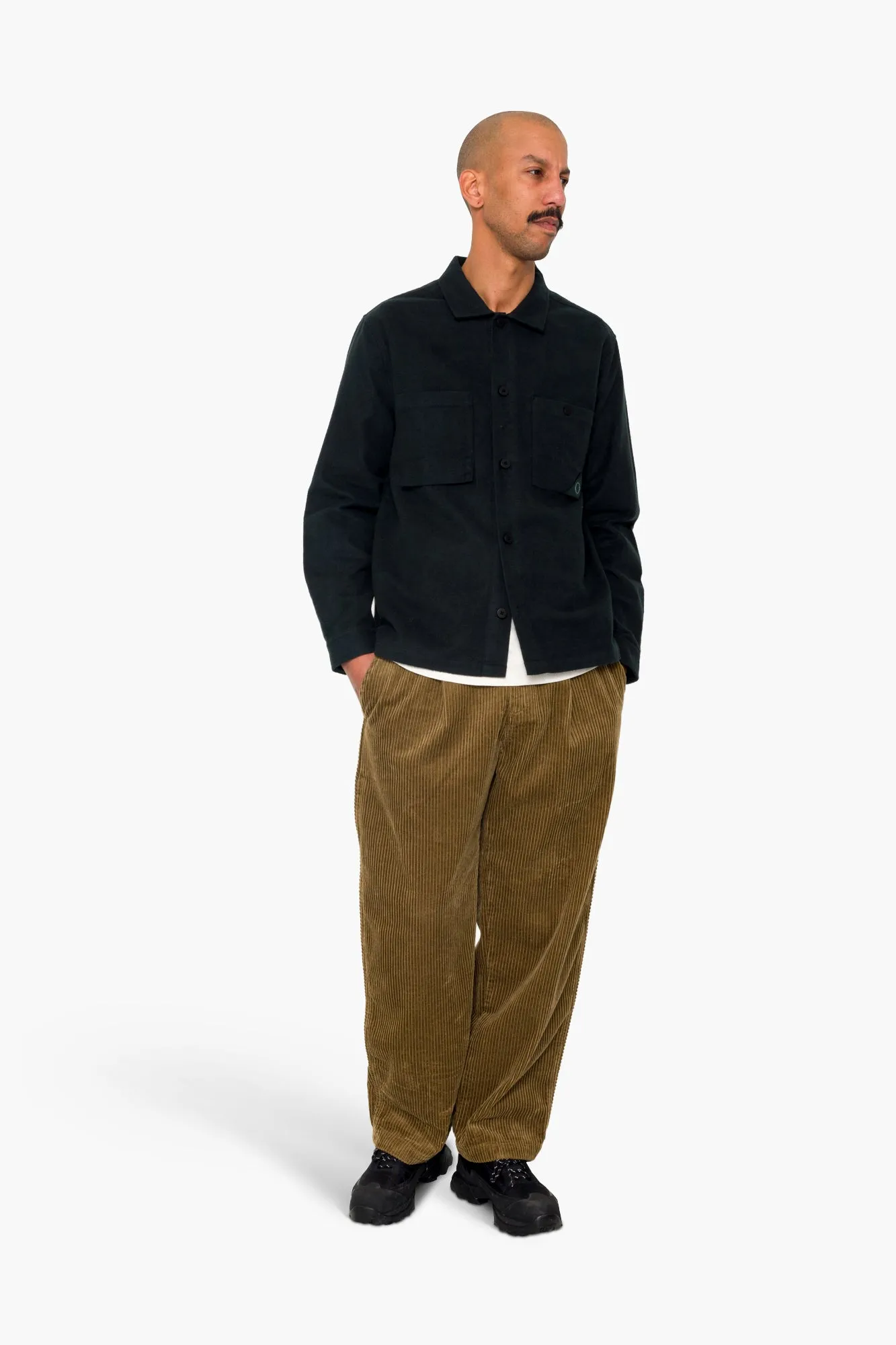 Anniversary Patch Overshirt - Deep Green Moleskin sold by Folk product image thumbnail 2