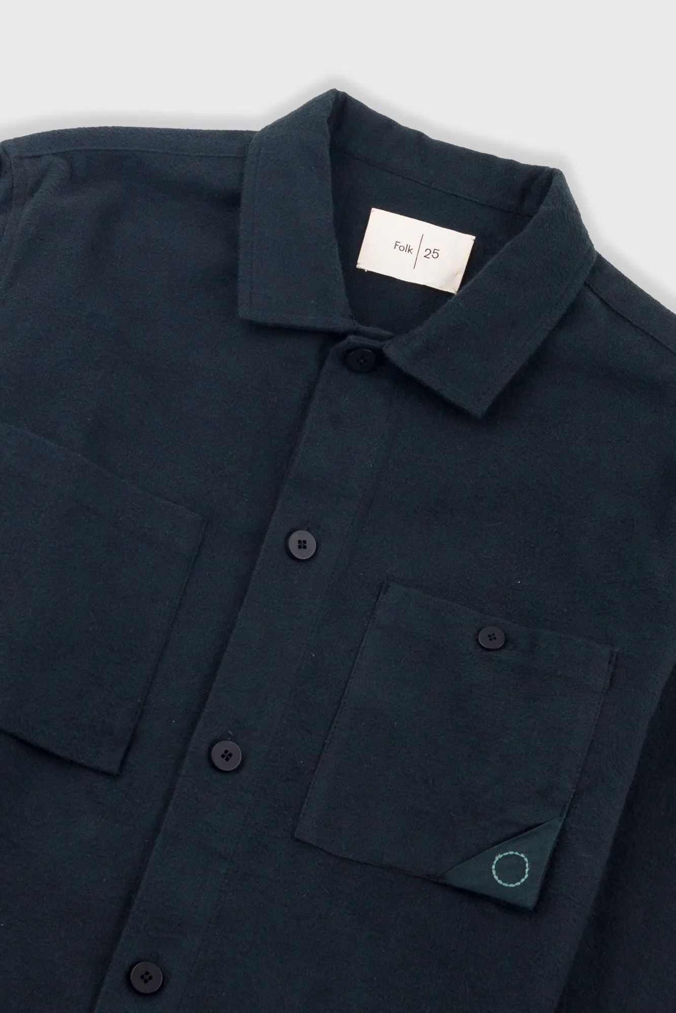 Anniversary Patch Overshirt - Deep Green Moleskin sold by Folk product image thumbnail 5