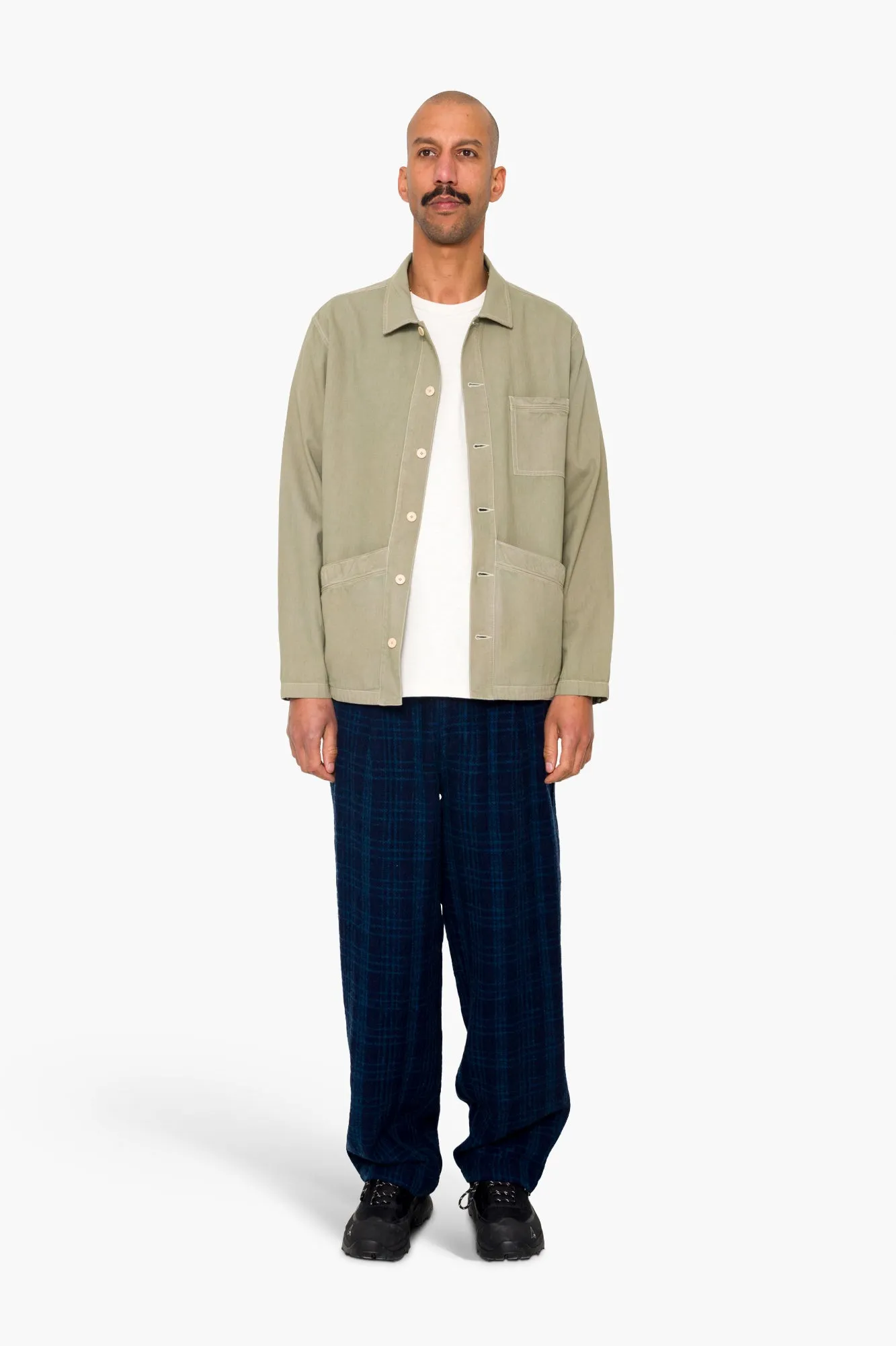 Meyer Shirt Jacket - Silver Sage Herringbone sold by Folk product image thumbnail 3