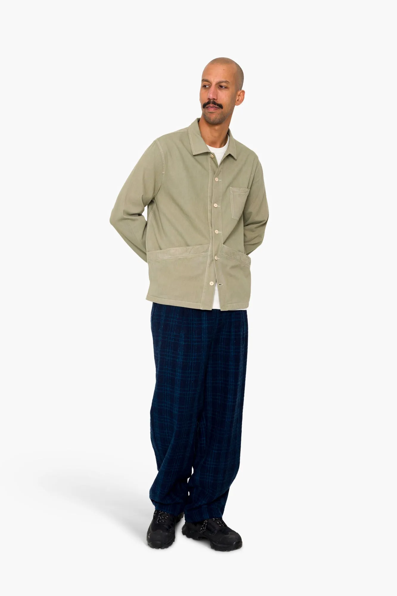 Meyer Shirt Jacket - Silver Sage Herringbone sold by Folk product image thumbnail 2