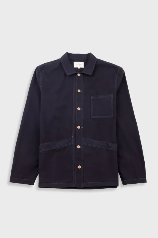 Meyer Shirt Jacket - Black Herringbone sold by Folk