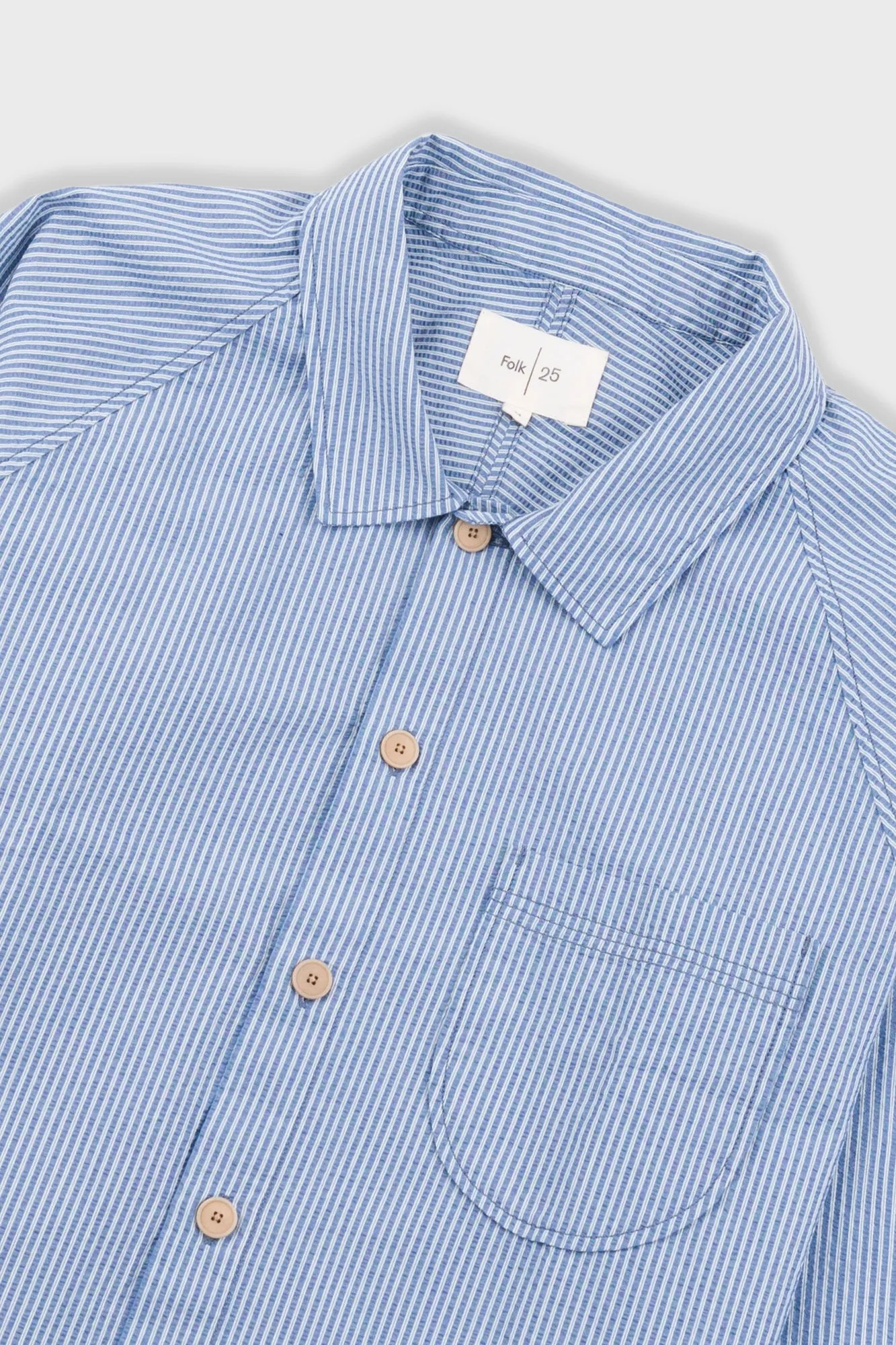 Raglan Shirt - Blue Crinkle Stripe sold by Folk product image thumbnail 5