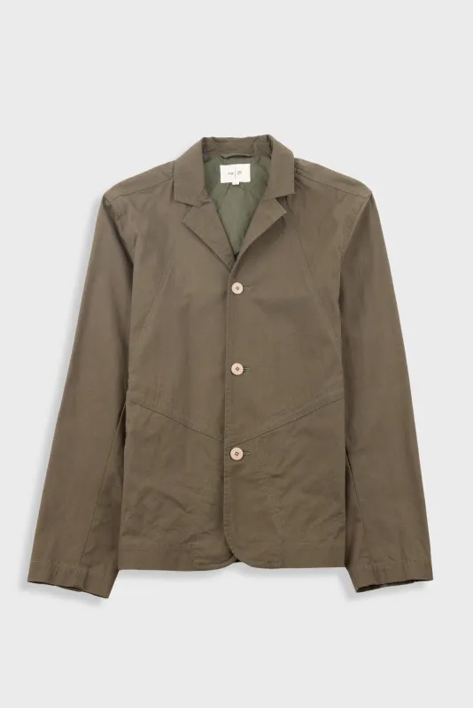 Anniversary Blazer - Dark Olive Ripstop made by Folk
