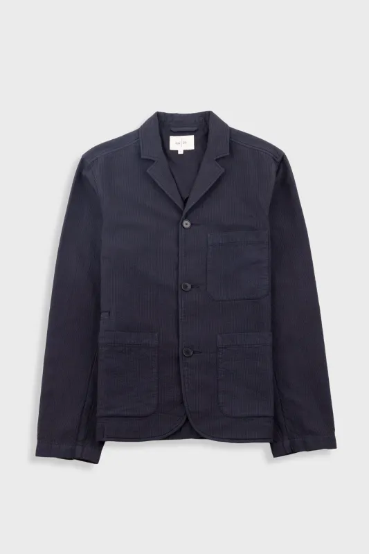 Wide Fit Blazer - Soft Black Topstitch sold by Folk