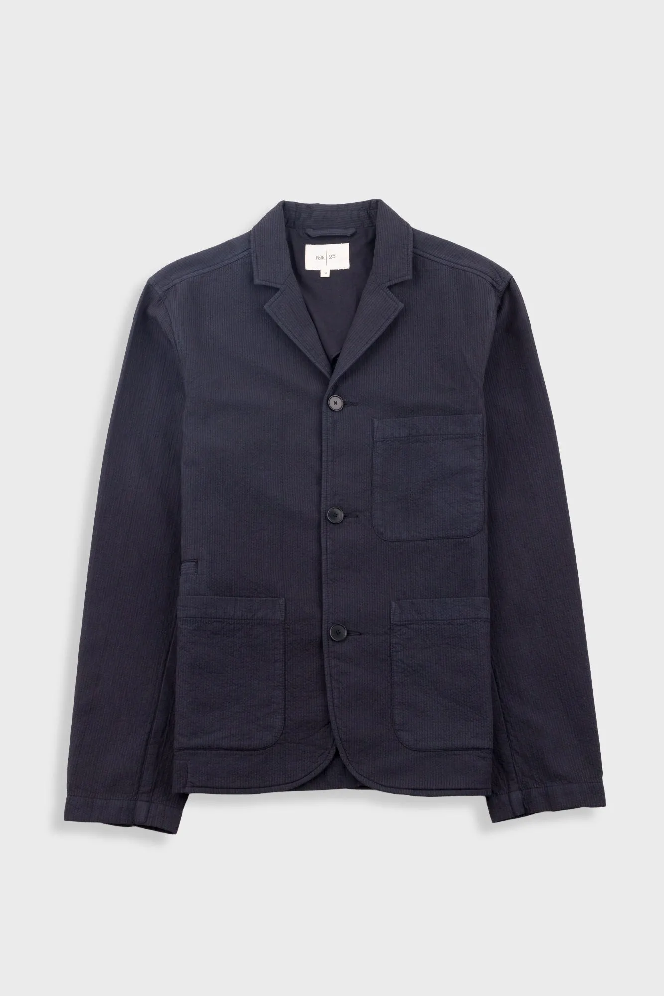 Wide Fit Blazer - Soft Black Topstitch sold by Folk