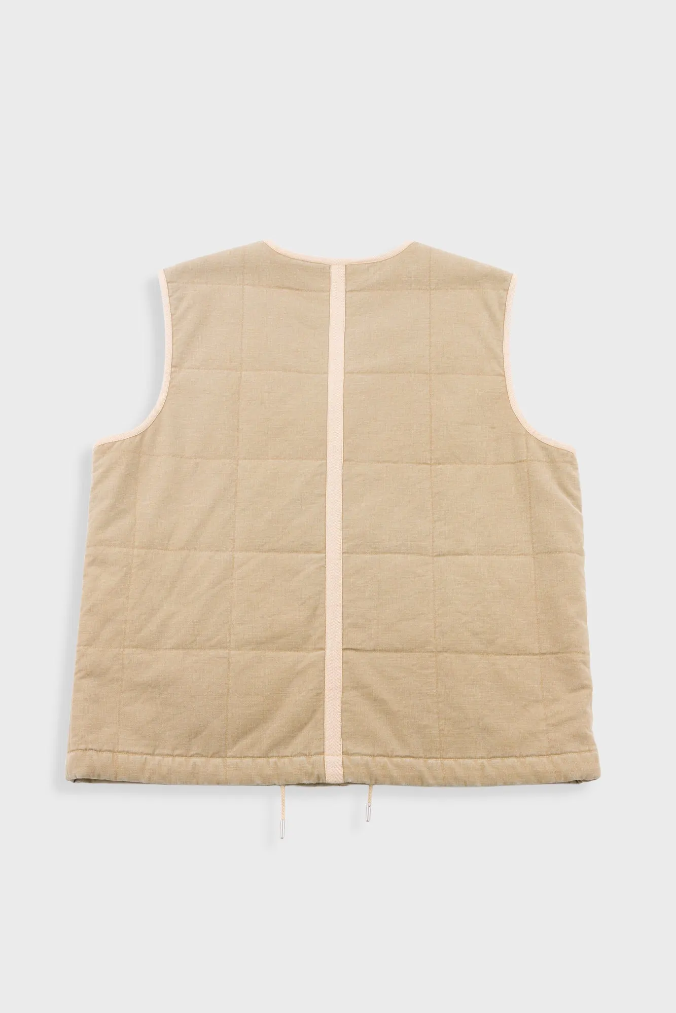 Quilted Gilet - Fossil Slub sold by Folk product image thumbnail 5