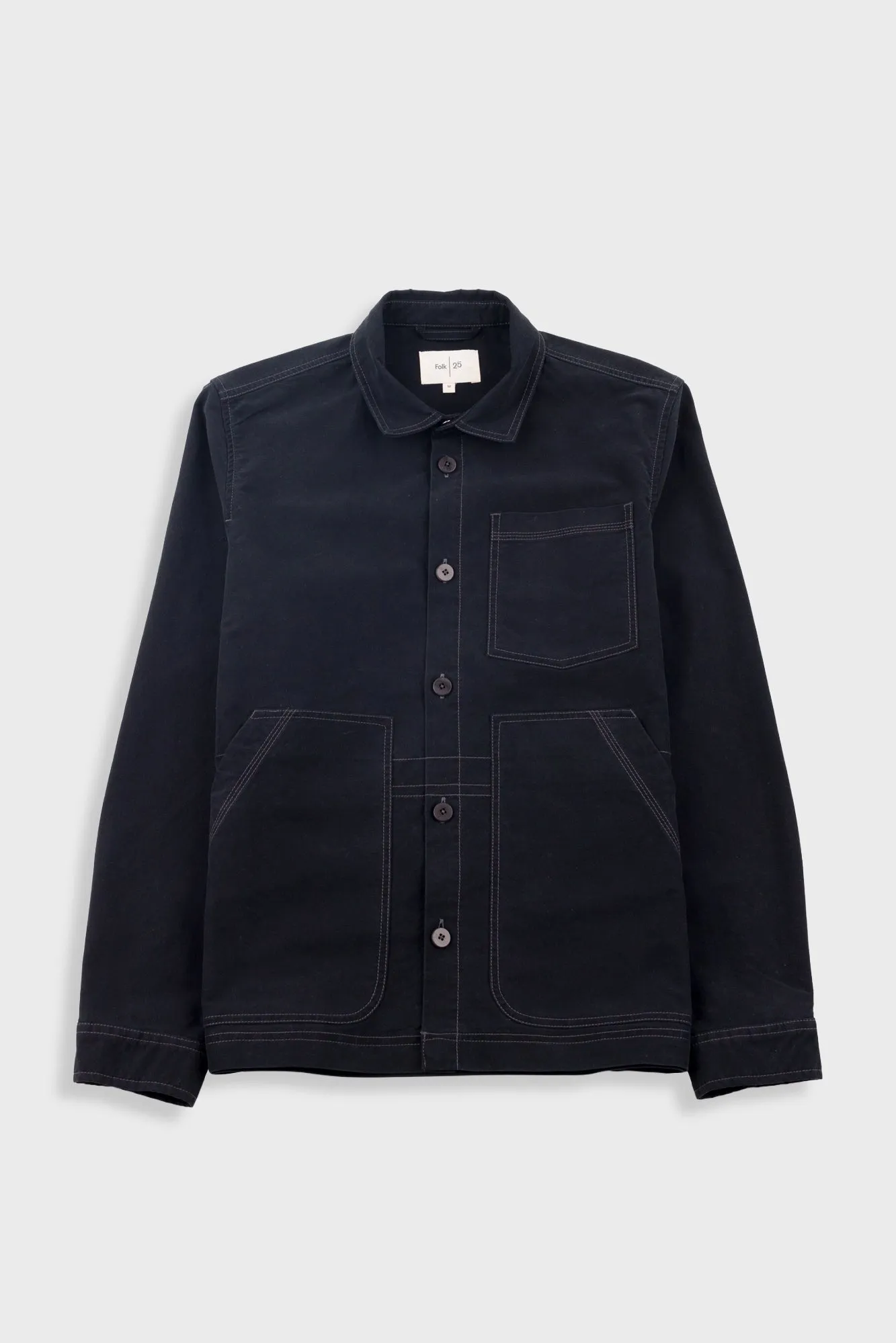Assembly Utility Jacket - Black Brushed sold by Folk