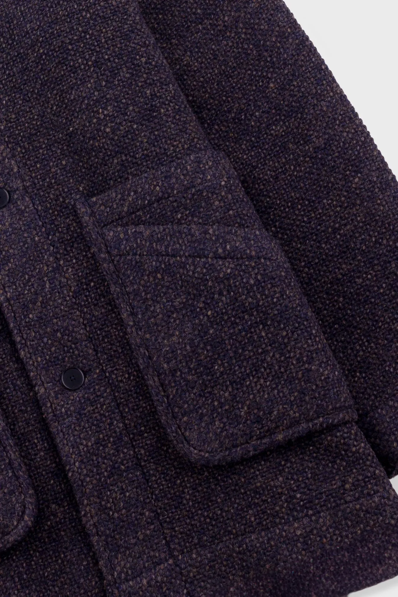 Hooded Car Coat - Navy Brown Texture sold by Folk product image thumbnail 5