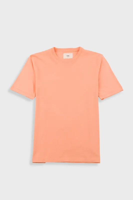 Contrast Sleeve T-Shirt - Faded Orange sold by Folk