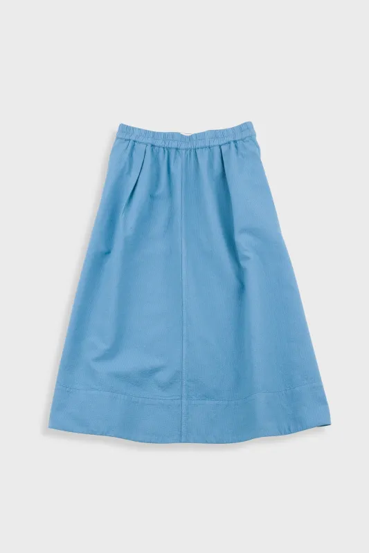 Full Seam Skirt - Light Indigo Topstitch sold by Folk
