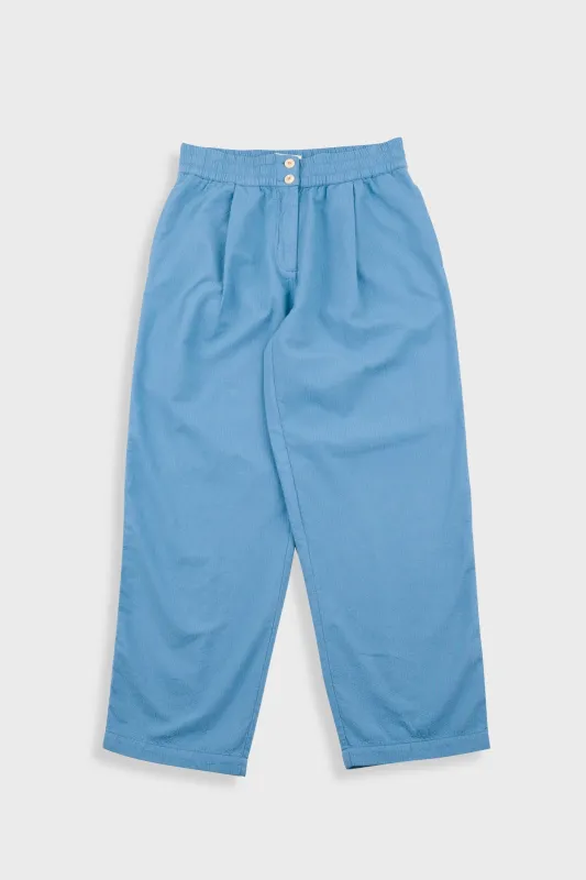 Drawcord Baggy Pants - Light Indigo Topstitch made by Folk