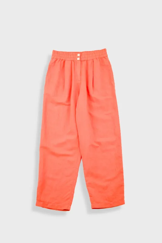 Drawcord Baggy Pants - Coral made by Folk