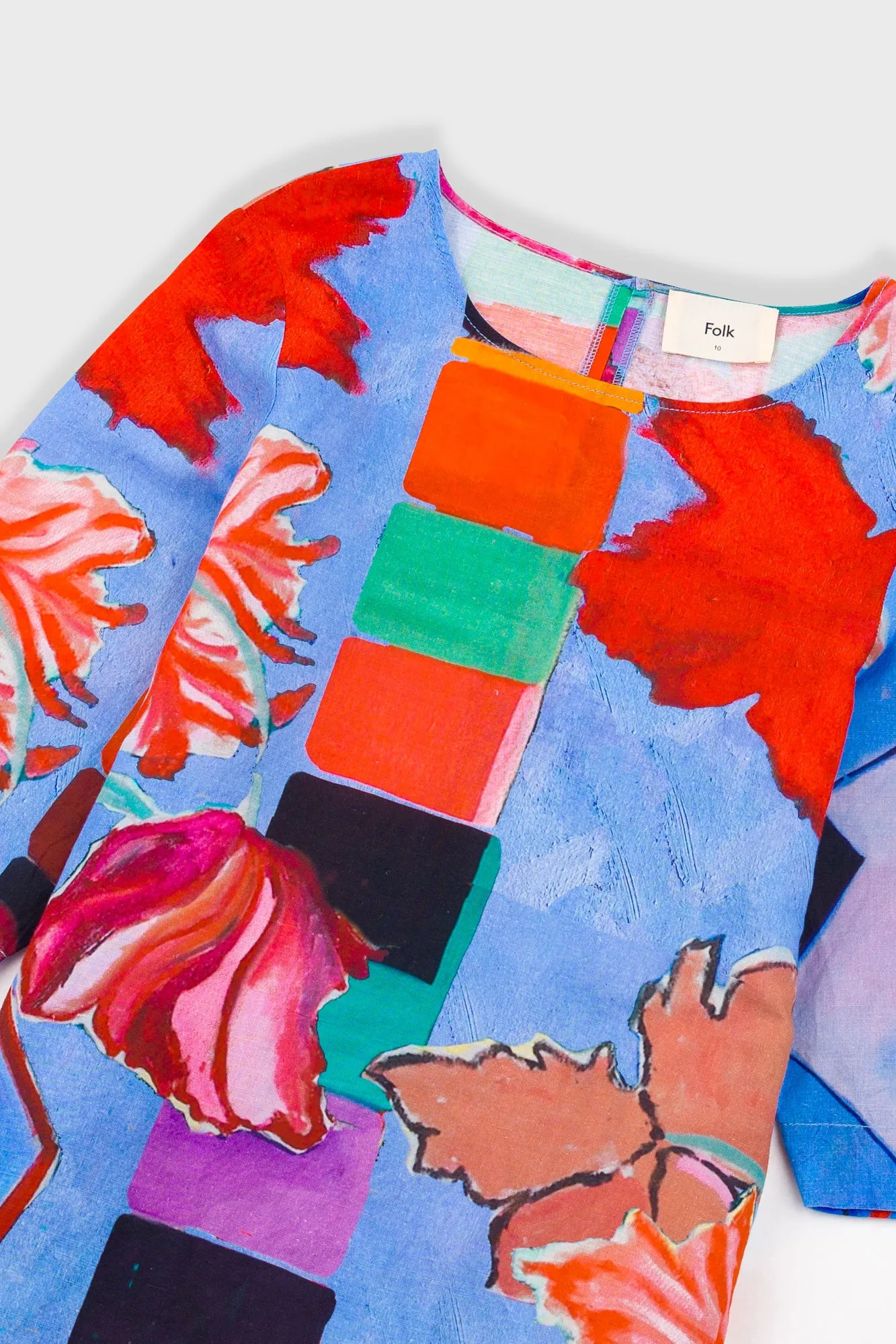 Joana Day Dress - Blue Tulip Print sold by Folk product image thumbnail 2