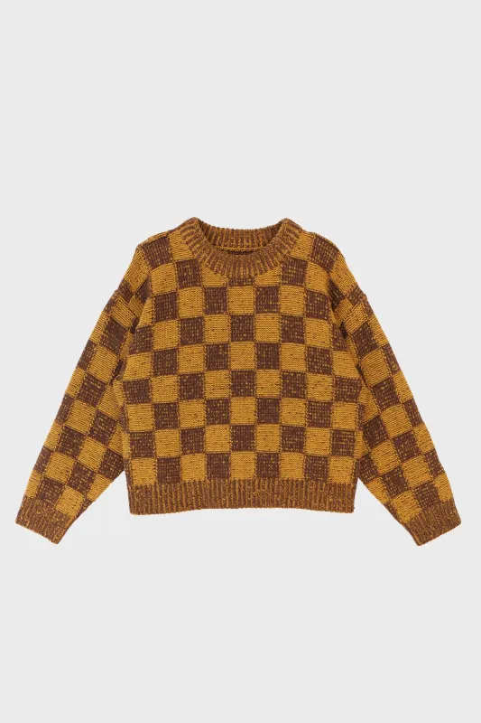 L.F.Markey | Bjorn Knit - Chessboard sold by Folk