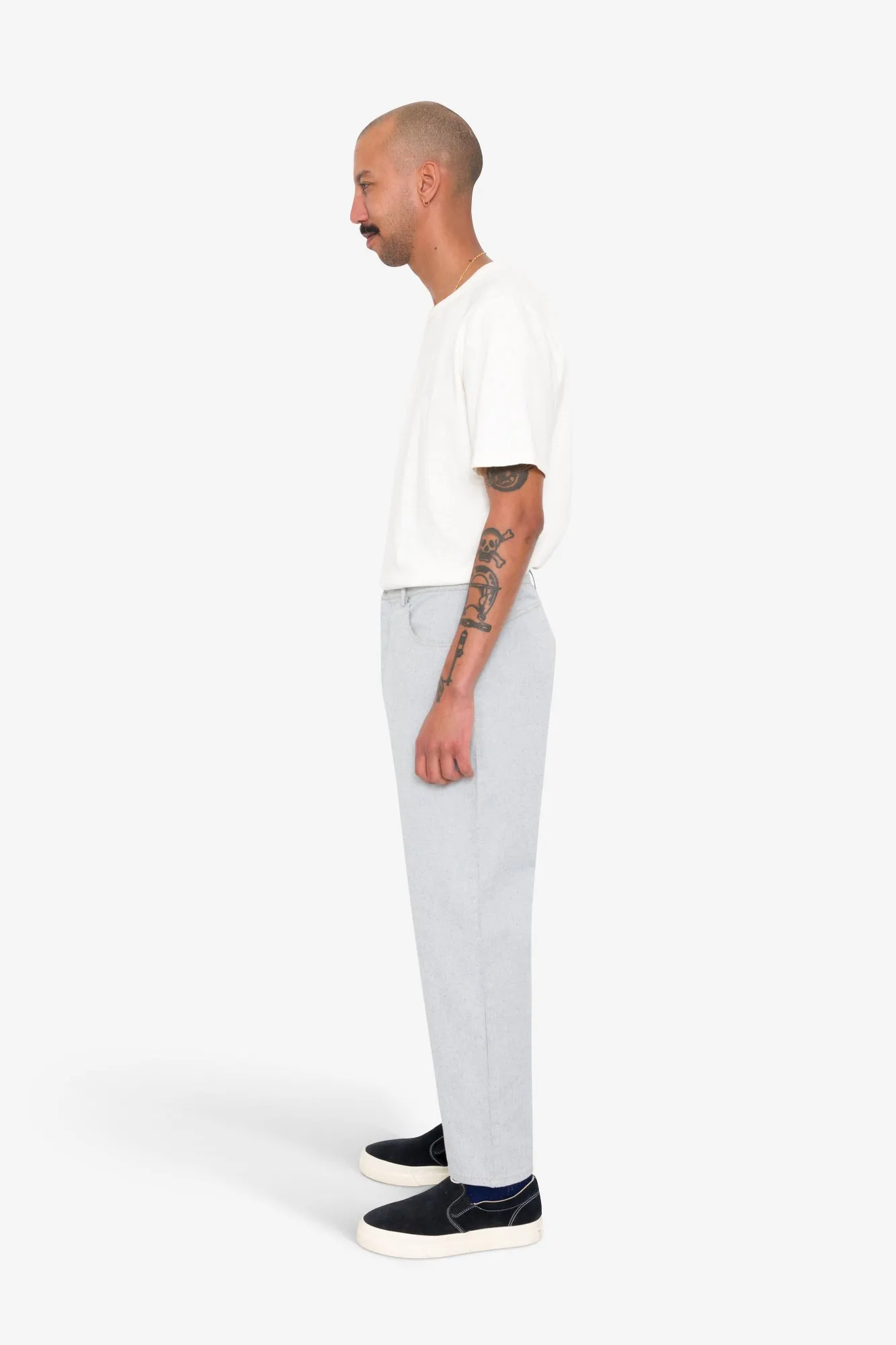 Barrel Leg Trouser - Ice Blue Twill Denim sold by Folk product image thumbnail 4