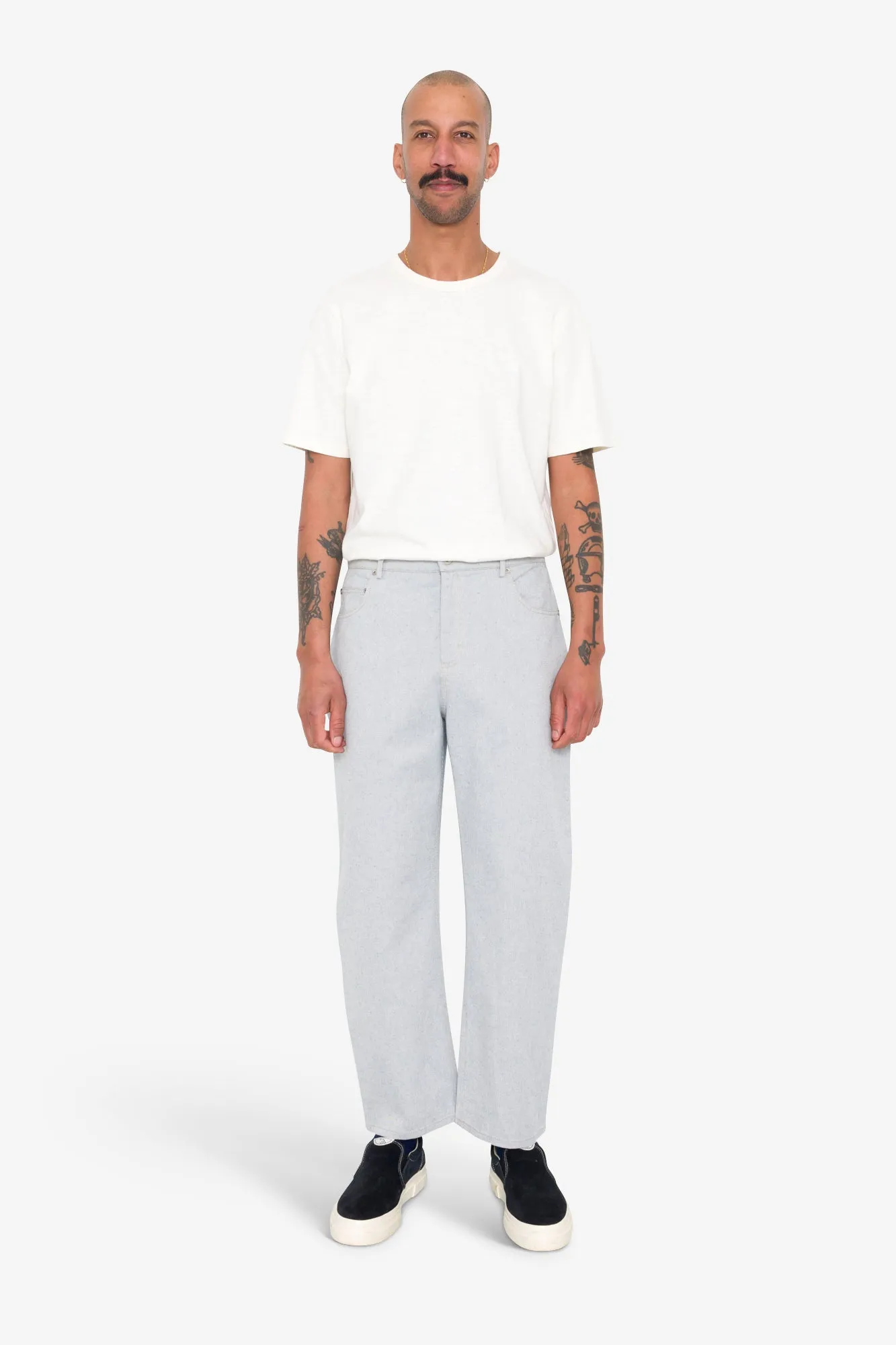 Barrel Leg Trouser - Ice Blue Twill Denim sold by Folk product image thumbnail 2