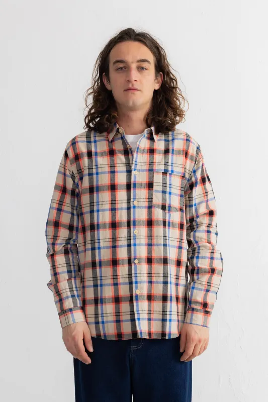 Relaxed Fit Shirt - Ecru Multi Check sold by Folk