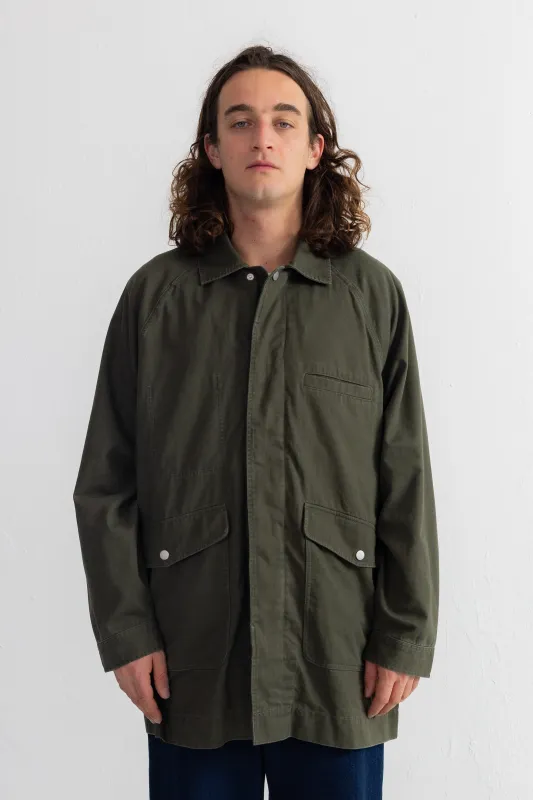 Car Coat - Dark Sage Twill sold by Folk