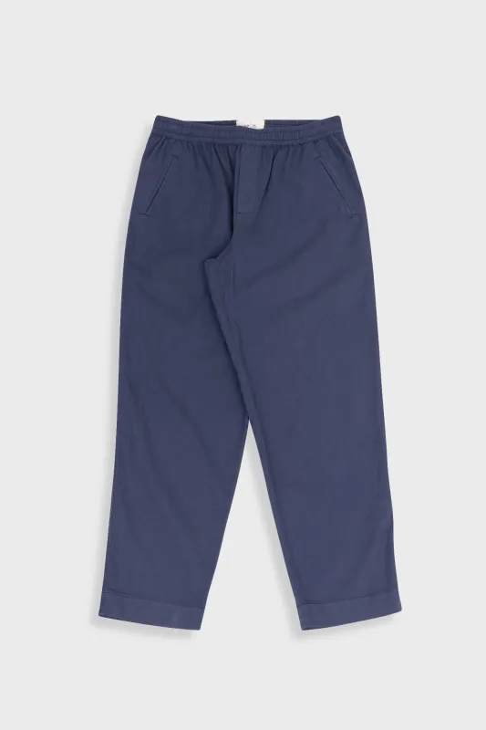 Drawcord Assembly Pant - Navy Mini Stripe sold by Folk