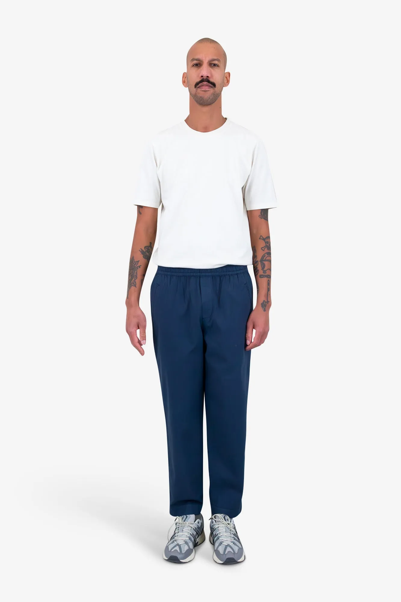Drawcord Assembly Pant - Navy Mini Stripe sold by Folk product image thumbnail 2
