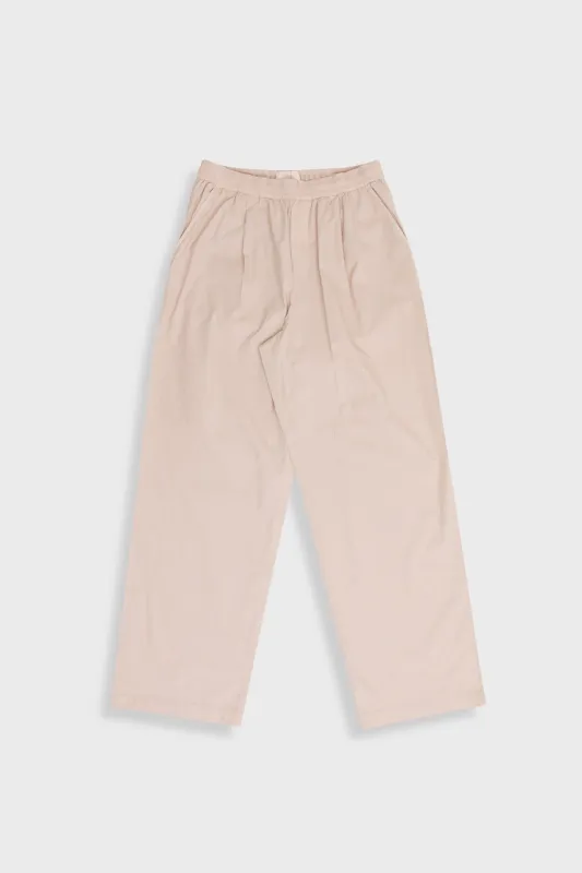 Drawcord Loose Trousers - Light Stone made by Folk
