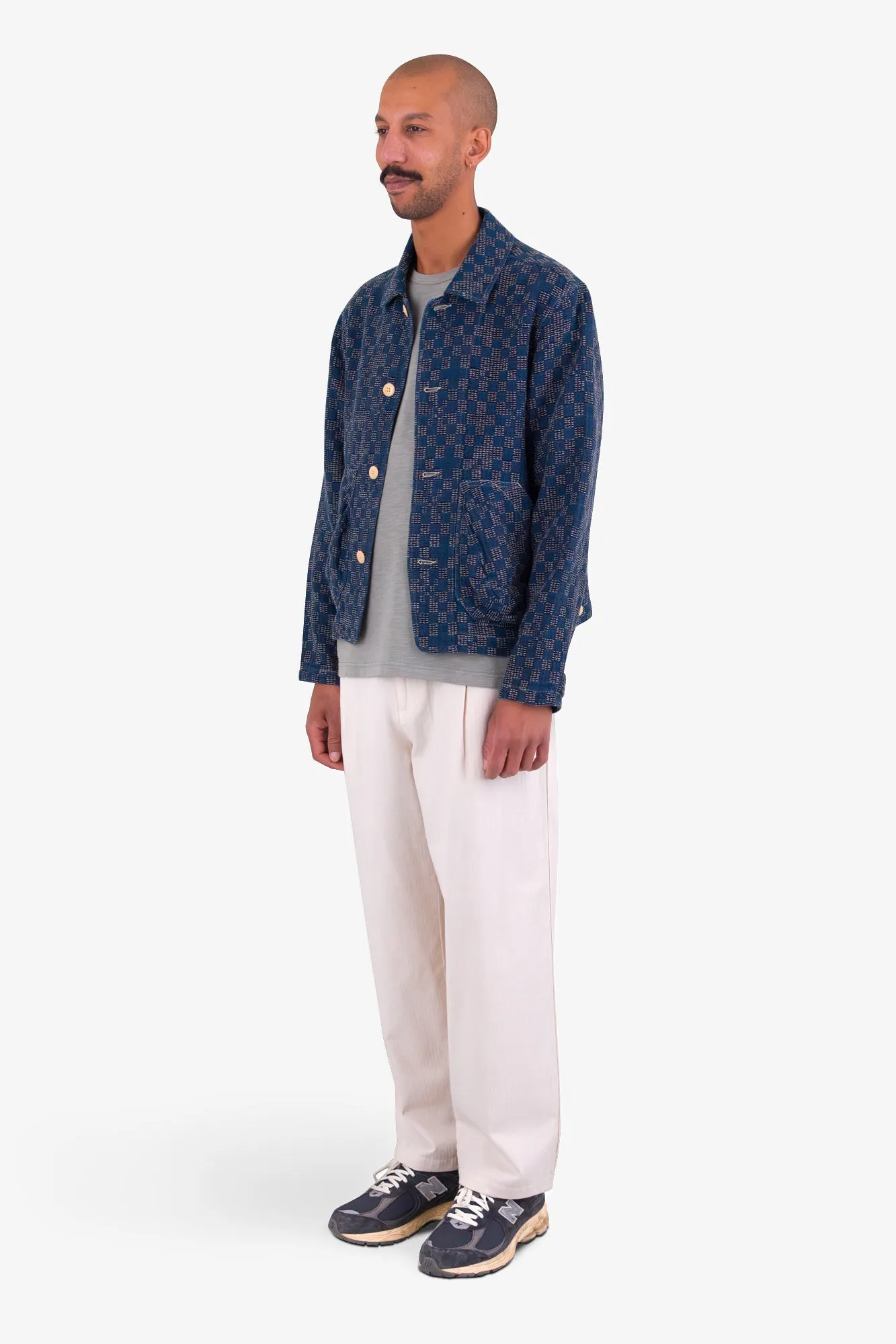 Wide Fit Trouser - Pumice Herringbone sold by Folk product image thumbnail 3