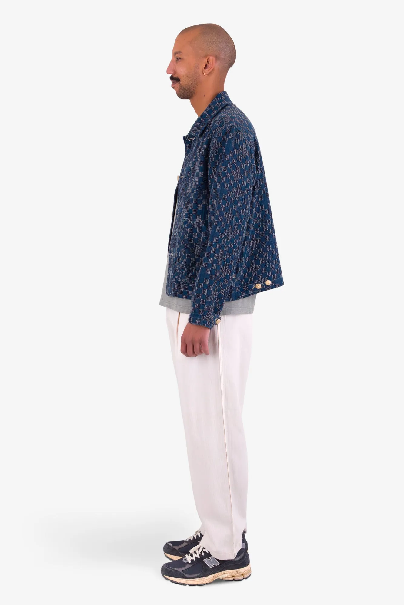 Wide Fit Trouser - Pumice Herringbone sold by Folk product image thumbnail 4