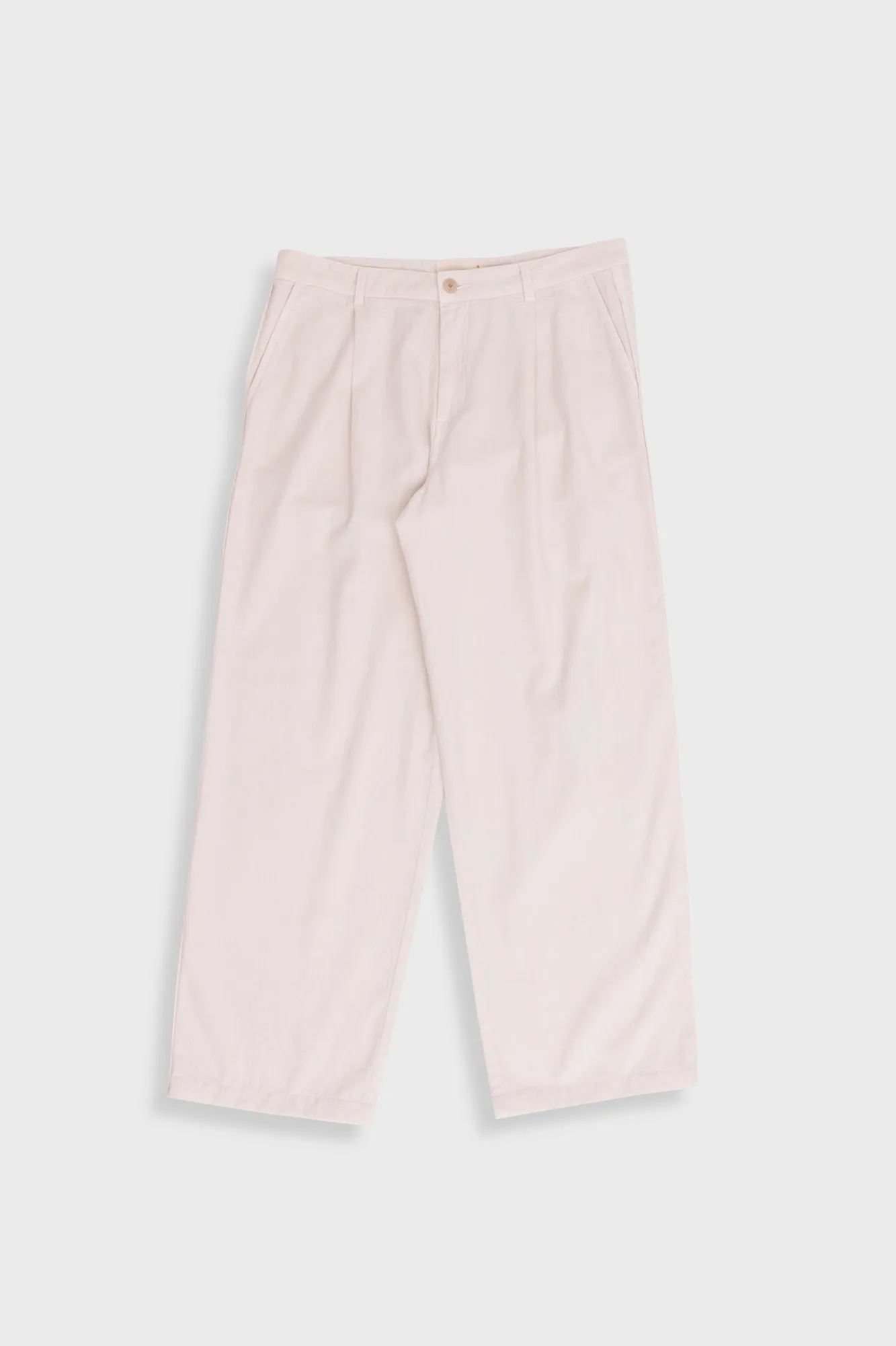 Wide Fit Trouser - Pumice Herringbone sold by Folk