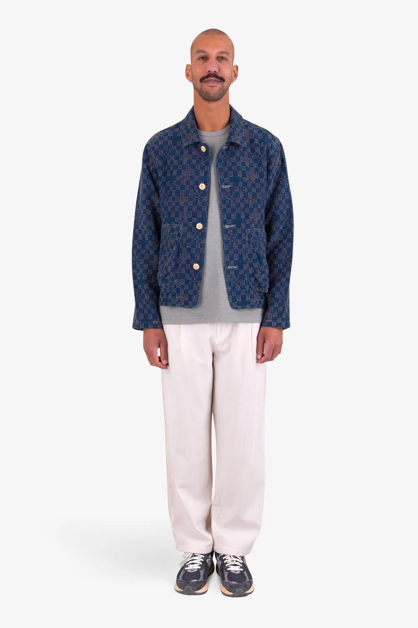 Wide Fit Trouser - Pumice Herringbone sold by Folk product image thumbnail 2