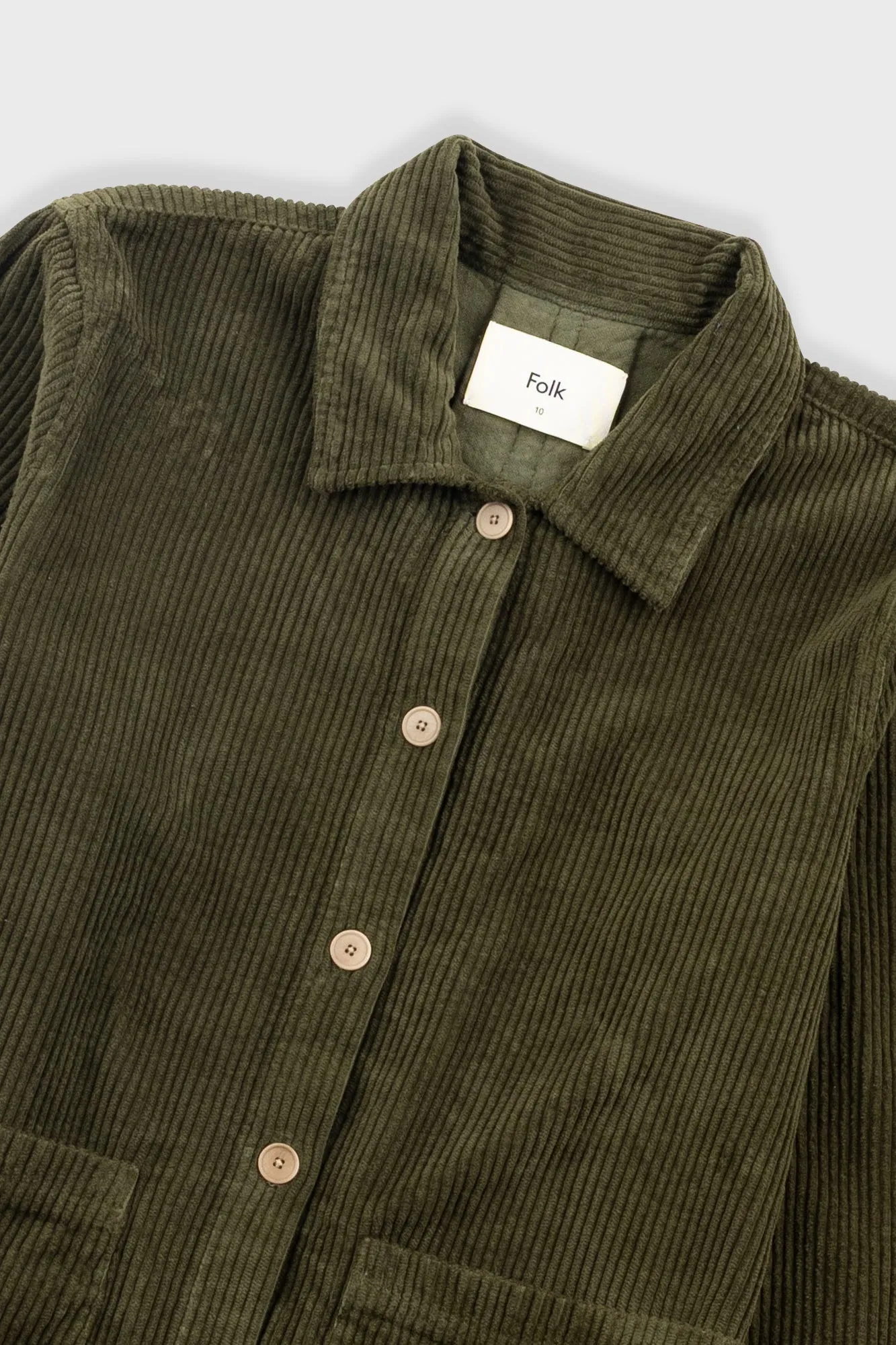 Pleated Shirt - Olive Cord sold by Folk product image thumbnail 5