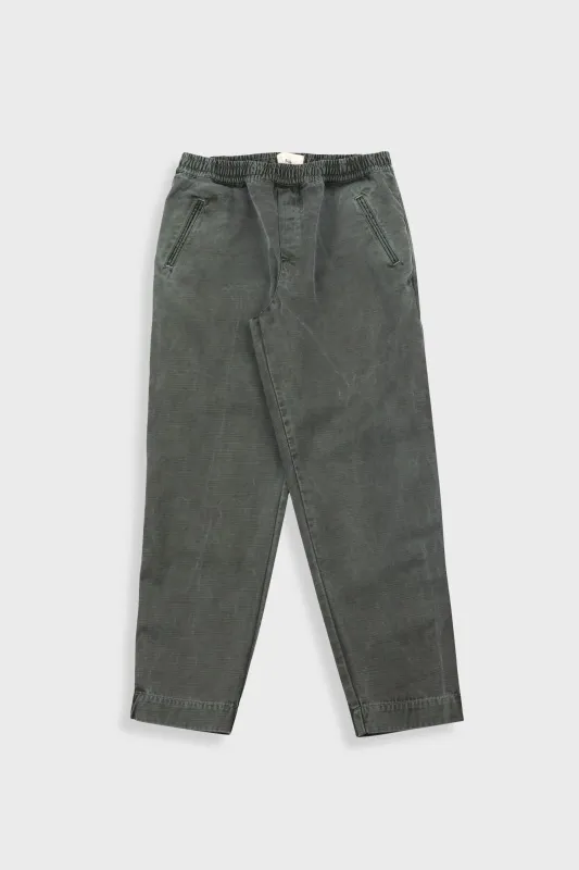 Drawcord Assembly Pant - Olive Slub sold by Folk