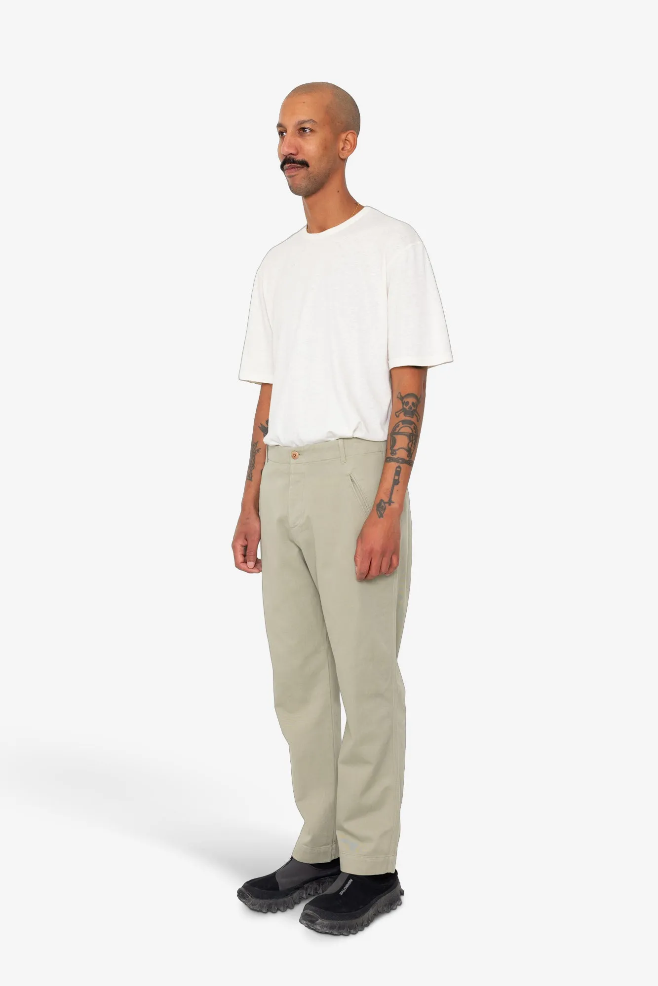 Lean Assembly Pant - Light Olive Brushed Twill sold by Folk product image thumbnail 3