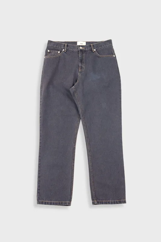 5 Pocket Trouser - Smoke Grey Denim sold by Folk