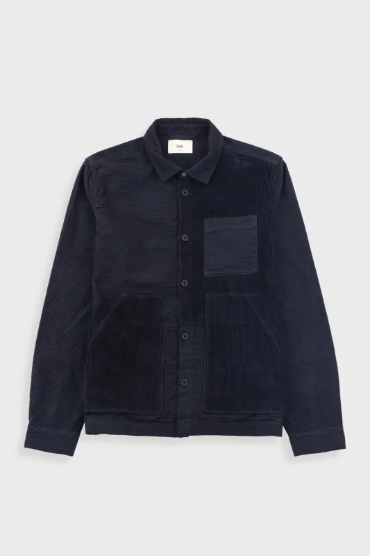 Assembly Worker Jacket - Soft Black Cord Mix made by Folk