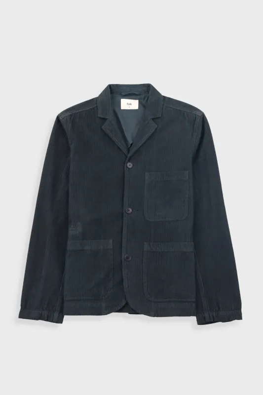 Wide Fit Blazer - Smoke Grey Cord sold by Folk